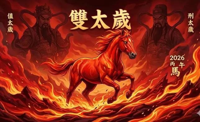 今年對於屬馬的朋友來講，今年是「雙太歲」之年。AI生成圖
