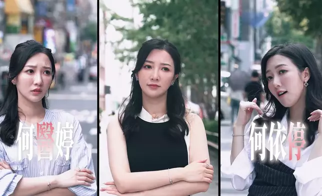 何依婷同兩位「花生友」關嘉敏、陳嘉佳主持節目。