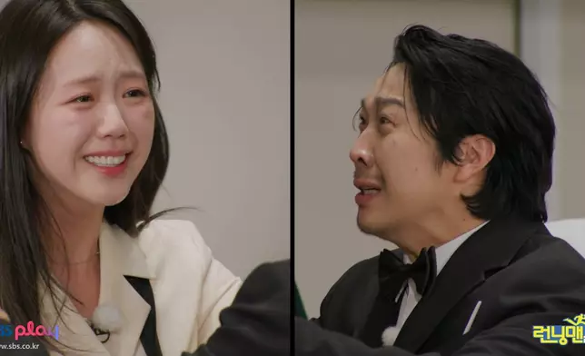 池睿恩和Haha等後輩亦真情流露。SBS圖片