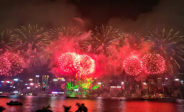 年初二煙花匯演。讀者提供