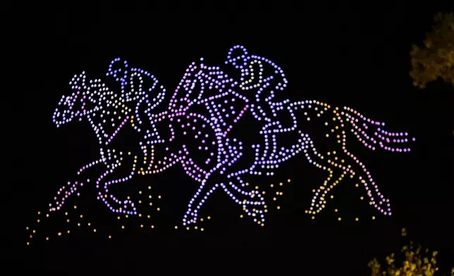 從化同時有煙花及無人機表演。香港賽馬會圖片