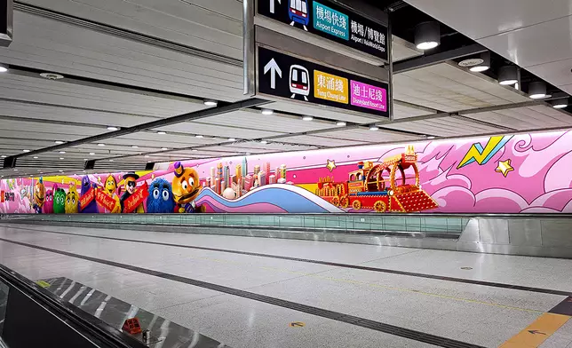 中環站麥當勞新春花車派對隧道