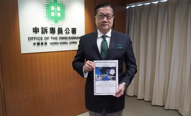 申訴專員陳積志表示，醫委會處理投訴監察機制存在系統性問題。政府新聞處圖片