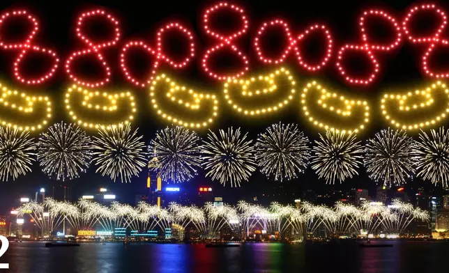農曆新年煙花匯演2月18日年初二晚上八時舉行。政府新聞處圖片