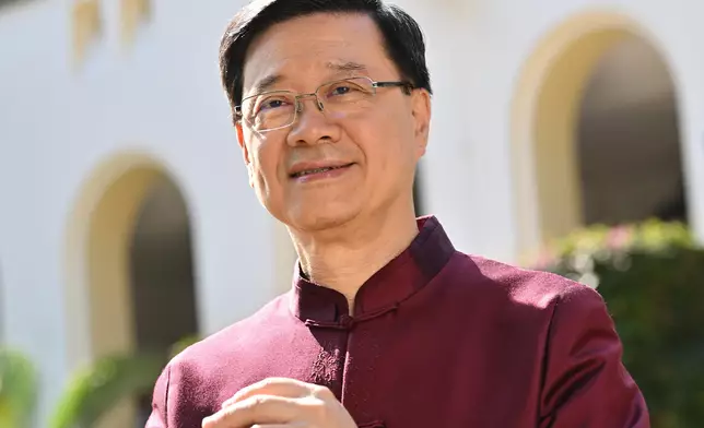 行政長官發表農曆新年賀辭。 政府新聞處圖片