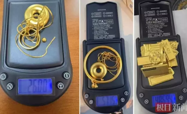 金舖老闆見買家突購逾百萬黃金起疑報警助警方搗破洗黑錢鏈。網上圖片