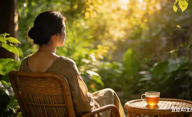 中醫籲「晨起曬背15分鐘」助振陽氣穩氣血及暖經絡。AI生成圖片