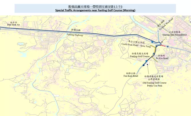 LIV Golf香港站舉行期間的交通安排。