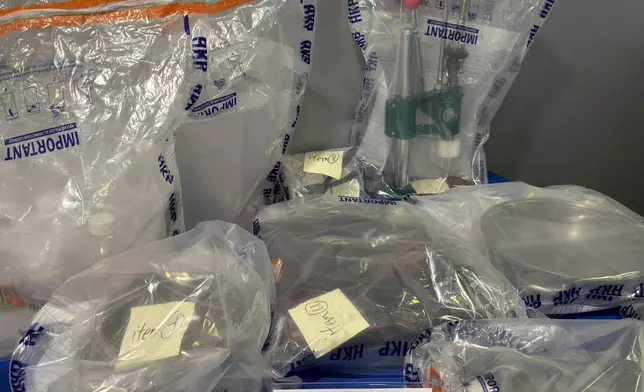 檢獲的懷疑製毒工具。