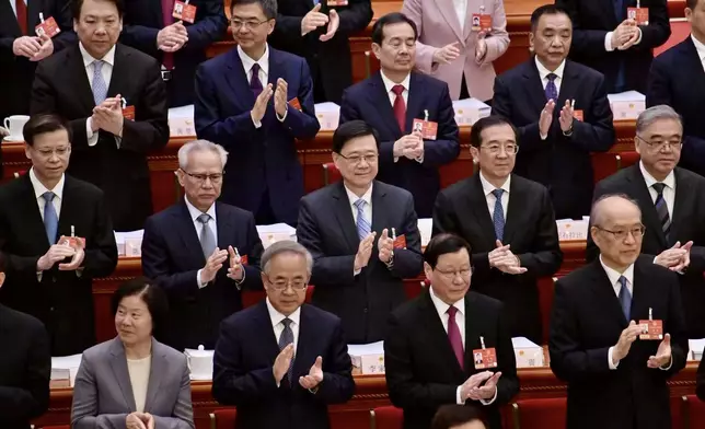 李家超到北京列席全國人大會議開幕會。李家超FB圖片