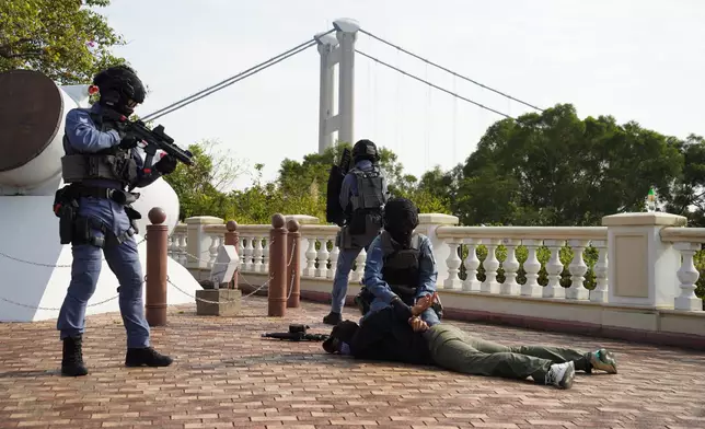 模擬制服疑犯。