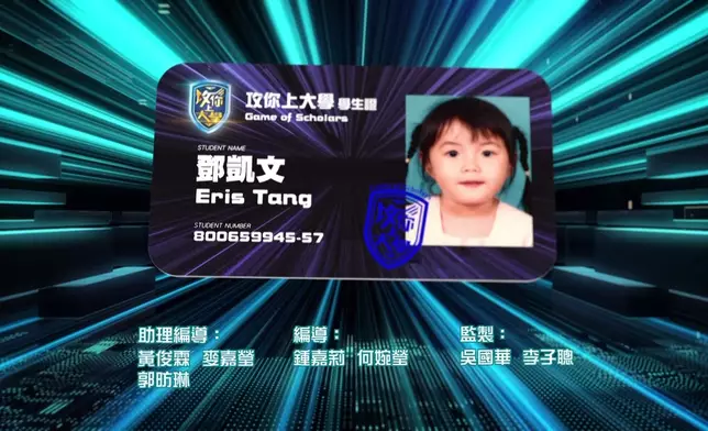 鄧凱文Eris細細個已經是孖辮妹造型。