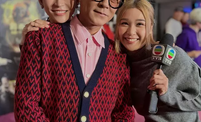 當日麥詩晴更成功集郵，與古天樂、宣萱「頭貼頭」合照，古生更微微側傾向Ceci方向。