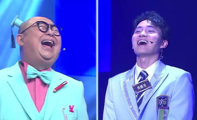 周嘉洛笑言目標讀到小三，引得林盛斌大笑。