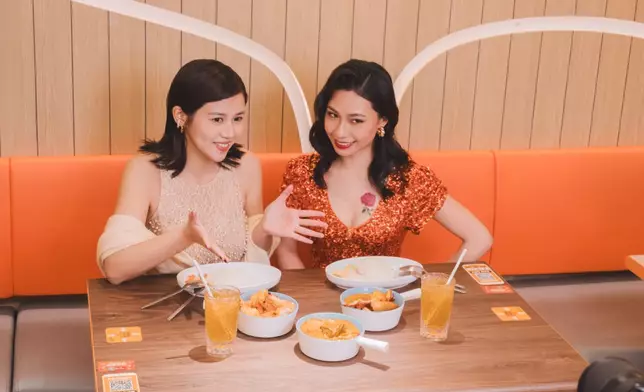 楊偲泳（Renci）孖蔡蕙琪（Kay）轉場過檔大快活「搵食」。