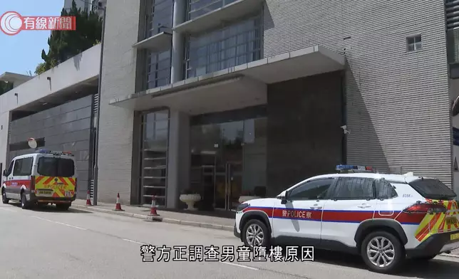 荃灣恒麗園兩歲男童墮樓不治。有線新聞影片截圖