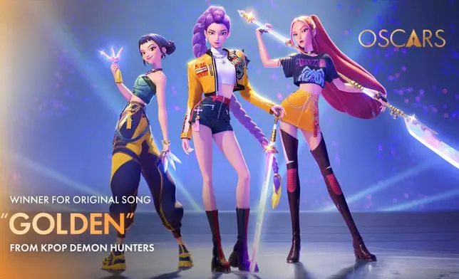 主題曲《Golden》同樣獲最佳原創歌曲獎。網上圖片