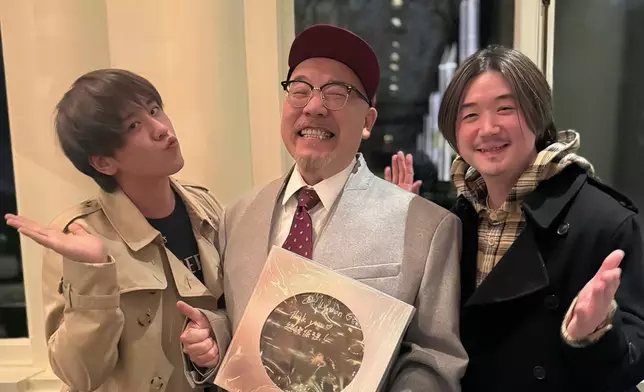 對上一次姜濤到倫敦與Wyman及Eward Chan飯聚合照