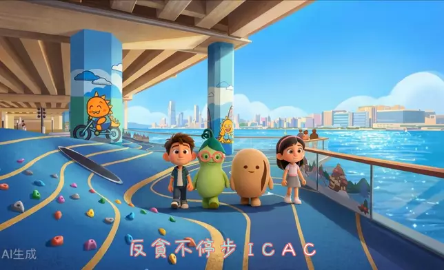 廉署更以AI技術製作MV。廉署圖片