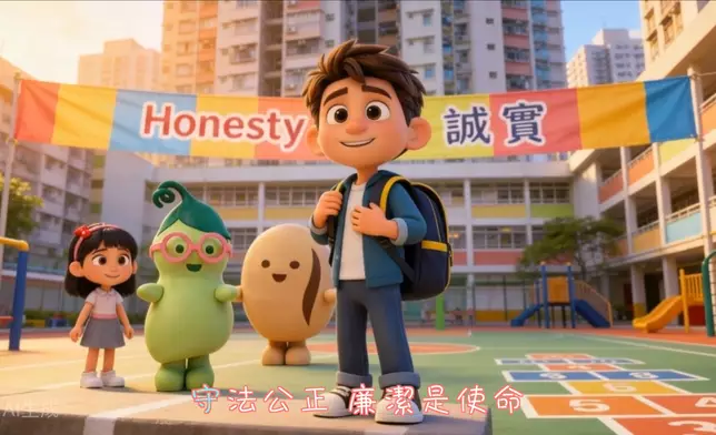 廉署更以AI技術製作MV。廉署圖片