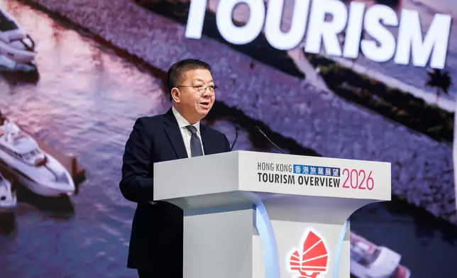 旅發局總幹事劉鎮漢先生闡述旅發局最新工作計劃。旅發局圖片