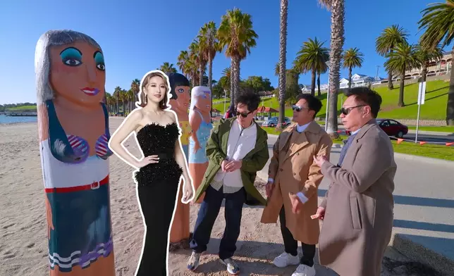 阿廉看著其中一個木偶竟大膽點評：呢個身形都有啲似姚子羚，都係一碌咁樣！