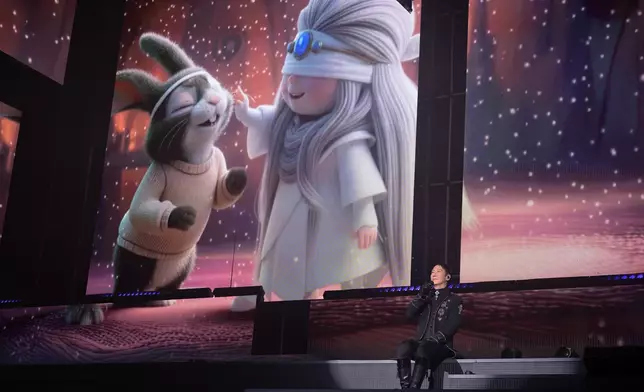 巨型立體屏幕上播出三分多鐘的動畫短片。