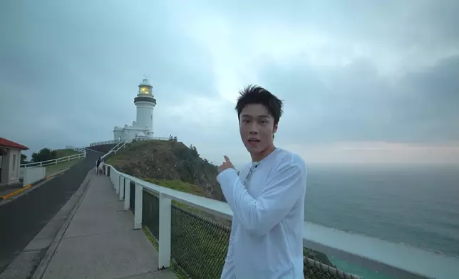 丁丁男人的浪漫，獨自看日出。