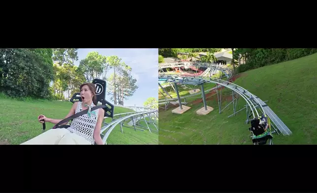 Jinny驚到，揸得全場最慢，仲要唱住歌定驚。