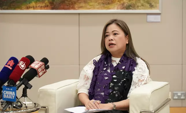 羅淑佩表示文體旅局一直將國安教育融入香港人日常生活，透過康文署場地、展覽和盛事，讓市民時刻感受國安的重要（巴士的報記者攝）