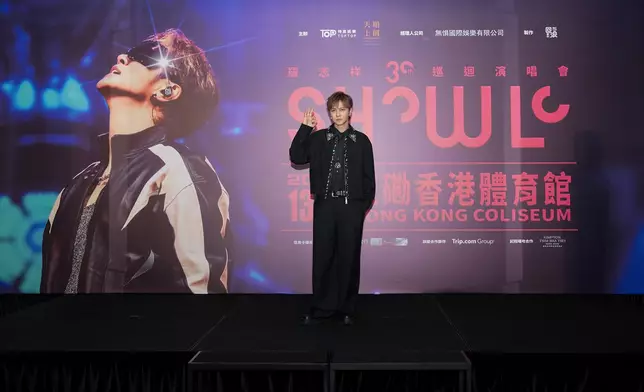 羅志祥為即將於紅館舉行的「2026羅志祥30th巡迴演唱會」香港站舉行記者招待會。