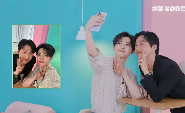 二人同框合照掀起網絡熱議。影片截圖