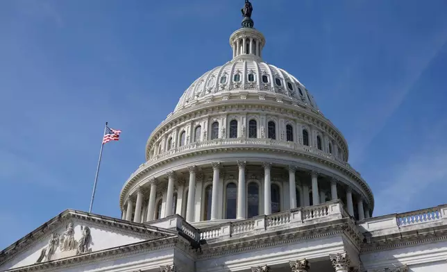 2026年3月22日周日，美國國會大廈（U.S. Capitol）在華盛頓（Washington）可見。(美聯社圖片/Tom Brenner) AP圖片