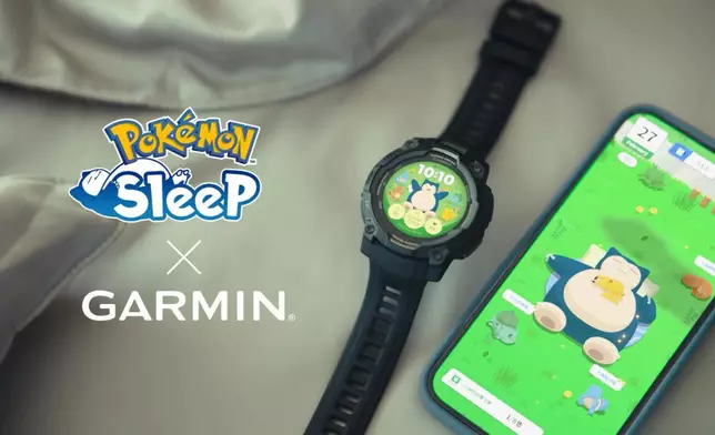 Garmin 與 Pokémon Sleep 聯動合作示意圖