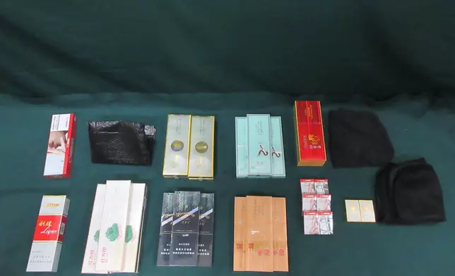 檢獲的未完稅香煙罪。政府新聞處圖片