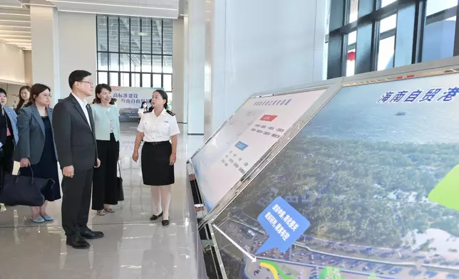 行政長官繼續海南訪問行程。 政府新聞處圖片