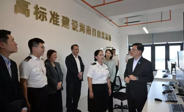 行政長官繼續海南訪問行程。 政府新聞處圖片