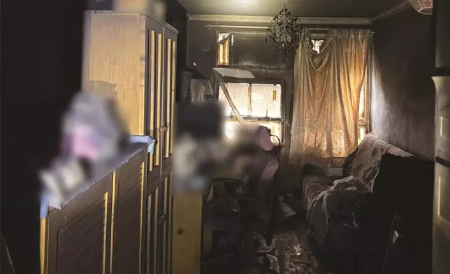 經歷五級大火的宏福苑其中一個單位。資料圖片