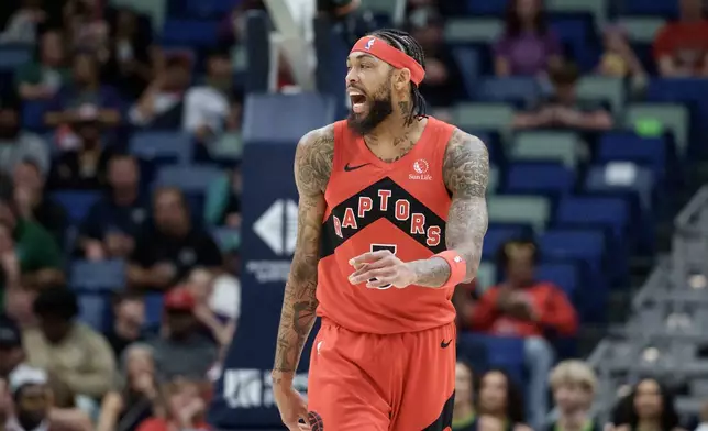 多倫多速龍前鋒班頓恩格林（Brandon Ingram）。AP圖片