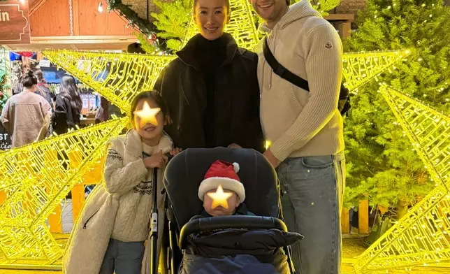 謝婷婷一家四口。