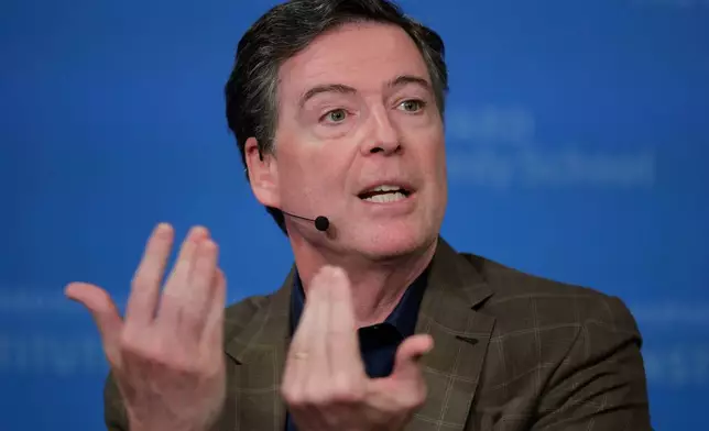 資料圖片：前聯邦調查局局長詹姆斯高米（James Comey）於2020年2月24日在麻省劍橋哈佛大學（Harvard University）政治學院的甘迺迪青年論壇上。(美聯社圖片/Charles Krupa, File) AP圖片