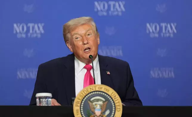 特朗普表示，第二輪與伊朗的會談或會在本周五舉行。AP圖片