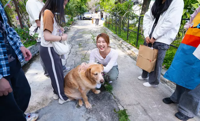 她坦言自小已想養狗，但強調領養是一生一世的責任，呼籲大眾有錢出錢、有力出力，幫助「大樹下」繼續營運，改善逾百隻毛孩的生活。
