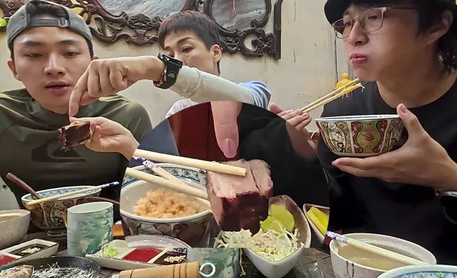 當美儀姐同嘉洛仔研究緊啲食物嘅時候，坤哥全程一味掛住食好搞笑。