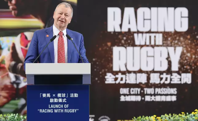 馬會行政總裁應家柏表示，很高興能與中國香港欖球總會及香港足球會合作推出「賽馬 × 欖球」活動，共同推廣本港的世界級體育文化。