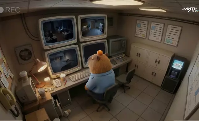 貓貓阿星、肥狗阿花及水豚着力演出《OT無限Loop》。