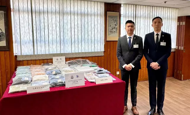 警方偵破專門針對大型服裝連鎖店「無印良品」（MUJI）的連串盜竊案，起出一批證物。警方圖片