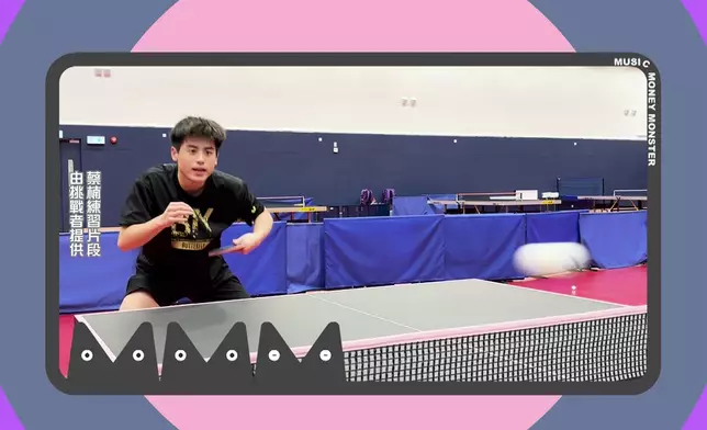 本周挑戰者港隊乒乓球手蔡楠。