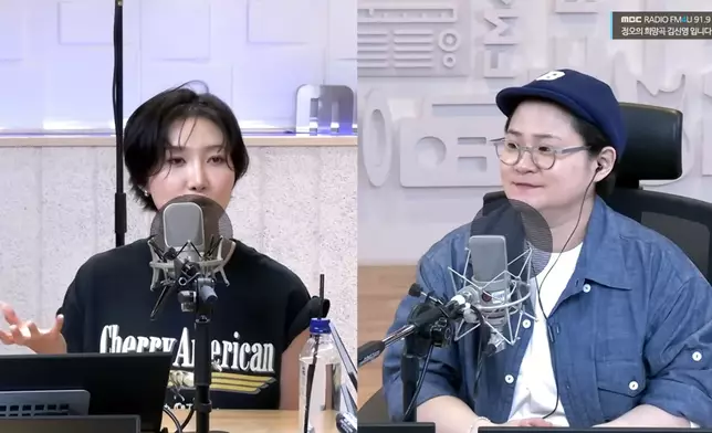 華莎日前登上金信英主持的電台節目《正午的希望曲》。影片截圖