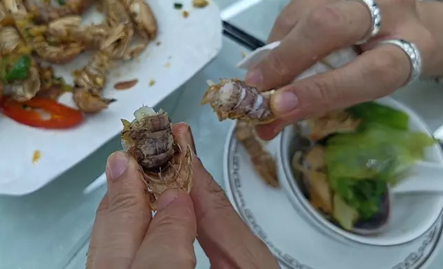 三位主持係有認真幫大家測試團購餐同散嗌新鮮海鮮嘅分別。